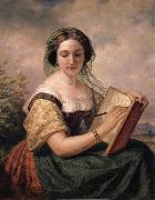 Huntington Daniel A Portrait of Mlle Rosina, A Jewess Germany oil painting artist